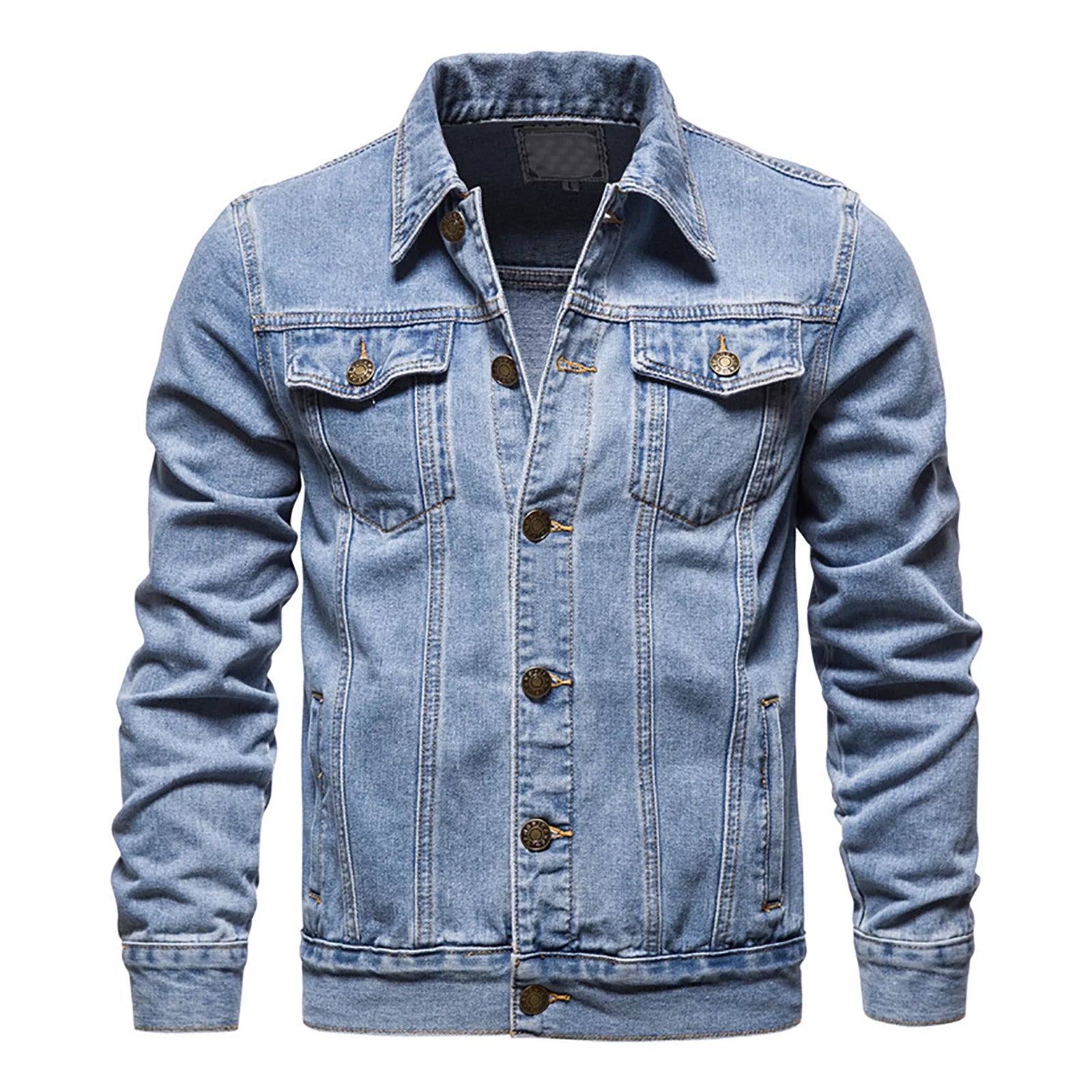 Men Oversized Denim Jacket plus Size Lightweight Button down Lapel Jean Coat Big and Tall Outwear Jackets