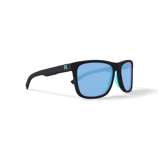 Men'S Rx'Able Sport Polarized Sunglasses, HSM3007P Peak, Matte Black/Blue, 56-17-135, with Case